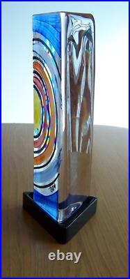 Monica Backstrom Kaleidoscope Art Glass Sculpture Kosta Boda Mint Condition