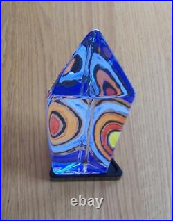 Monica Backstrom Kaleidoscope Art Glass Sculpture Kosta Boda Mint Condition