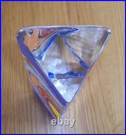 Monica Backstrom Kaleidoscope Art Glass Sculpture Kosta Boda Mint Condition