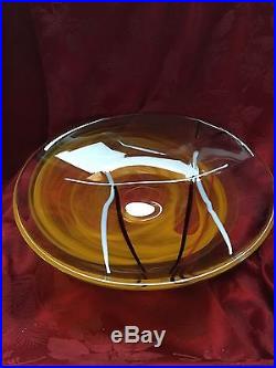 NEW FLAWLESS Exceptional KOSTA BODA Crystal CONTRAST CENTERPIECE BOWL DISH PLATE