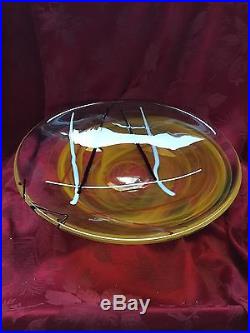 NEW FLAWLESS Exceptional KOSTA BODA Crystal CONTRAST CENTERPIECE BOWL DISH PLATE