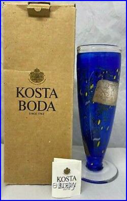 (NEW) Kosta Boda Artist Collection Satellite Vase Signed Bertil Vallien Large