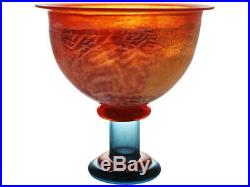 NEW Kosta Boda Can Can Footed Bowl Orange