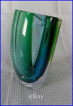 NEW in BOX KOSTA BODA Goran Warff Mirage 6-1/8 Green/Blue 7040702