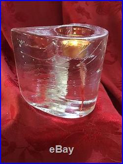 NIB FLAWLESS Stunning KOSTA BODA Crystal SWEETHEART Glass VOTIVE CANDLE HOLDER
