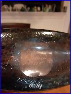 New Kosta Boda Artist Signed Glass Vase 12.25 T