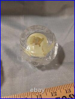 ORREFORS Vintage Set of 4 Snowball Ice Glass Votive Candle Holders Kosta Boda