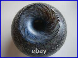 Old Large Ball Vase signed Bertil Vallien 47637, for Kosta Boda, 16,5cm