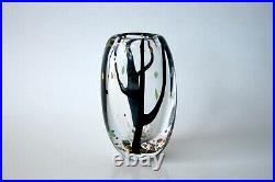 Original Mid-Century Vintage Autumn Glass Vase by Vicke Lindstrand for Kosta