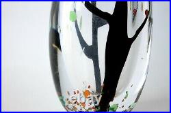 Original Mid-Century Vintage Autumn Glass Vase by Vicke Lindstrand for Kosta