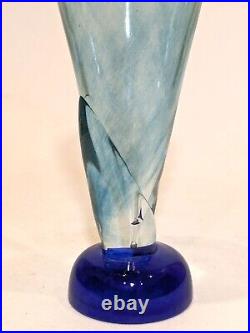 Pair Kosta Boda Blue Vases, Backstrom Margarita Series, LE 1500 #320228908