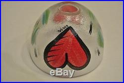 Pair LARGE & SMALL 8 5/8 & 5 7/8 Kosta Boda Hearts Bowl Art Glass Ulrica Hydman
