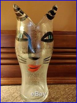 Pair of 12Large Kosta Boda Open Minds Art Glass Vase by Ulrica Hydman Vallien