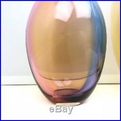 Pair of 2 Kosta Boda FIDJI Vase 14 & 11 by Kjell Engmann 48839 48838 Art Glass