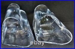 Pair of Signed Kosta Boda Heart Vases 23cm/18cm by K ENGMAN 48723/48724