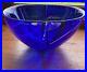 Pretty Kosta Boda Blue Glass Bowl designed by Anna Ehrner with original sticker