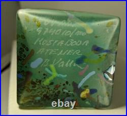 RARE Kosta Boda Atelier Bertil Vallien Painted Glass Vase Bottle Signed Numbered