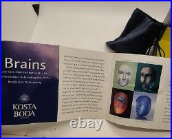 RARE Kosta Boda Brains glass sculpture Bertil Vallien art open box signed Cesare
