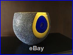 RARE Kosta Boda MOONLANDING Monica Backstrom Swedish Art-Glass Large Bowl MINT