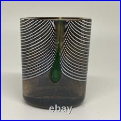 RARE Kosta Boda Sweden Miniature Vase Polychrome Art Glass SIGNED with STICKER