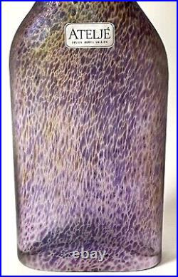 RARE Original Kosta Boda ATELJE Bertil Vallien Lavender Vase (Sweden)