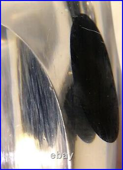 RARE Signed Solid VICKE LINDSTRAND KOSTA BODA Vase Abstract Glass, H 6, 1950's