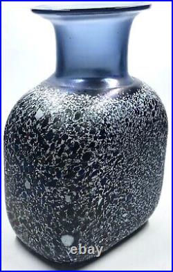 Rare 1970's MCM Kosta Boda Confetti Glass Vase Bertil Vallien Signed Sweden
