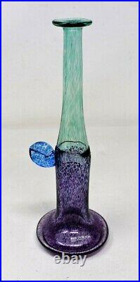 Rare Bertil Vallien For Kosta Boda Windpipe Art Glass Vase- 1980's Signed