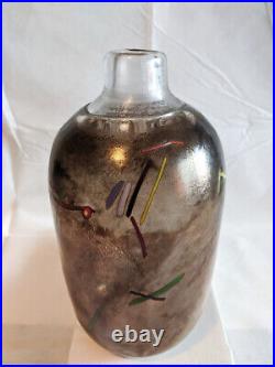 Rare Bertil Vallien Signed Vintage Tornado Glass Vase for Kosta Boda, Sweden