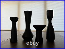 Rare Collection Of 4 Swedish Midcentury Art Glass Vases Ernest Gordon Kosta Boda