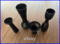 Rare Collection Of 4 Swedish Midcentury Art Glass Vases Ernest Gordon Kosta Boda