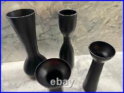 Rare Collection Of 4 Swedish Midcentury Art Glass Vases Ernest Gordon Kosta Boda