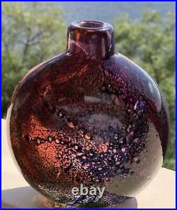 Rare Colorful GORAN WARFF KOSTA BODA Vase Mid-Century Red, Cerise Glass, H 4