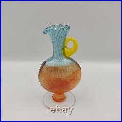 Rare Colorful Kosta Boda Bonbon Glass Pitcher vase collection Kjell Engman