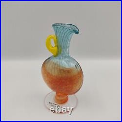 Rare Colorful Kosta Boda Bonbon Glass Pitcher vase collection Kjell Engman