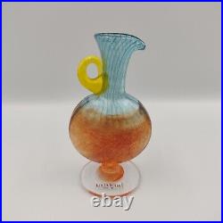 Rare Colorful Kosta Boda Bonbon Glass Pitcher vase collection Kjell Engman