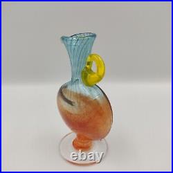 Rare Colorful Kosta Boda Bonbon Glass Pitcher vase collection Kjell Engman