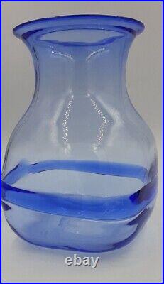 Rare Kosta Boda Blue Glass Vase signed by Bertil Vallien #48218
