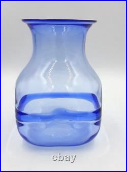 Rare Kosta Boda Blue Glass Vase signed by Bertil Vallien #48218