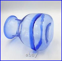 Rare Kosta Boda Blue Glass Vase signed by Bertil Vallien #48218