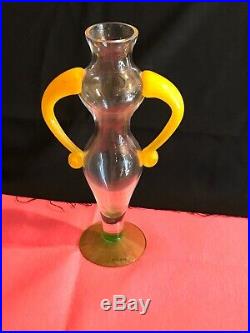 Rare Kosta Boda By K Engman Figural Vase Female Body Modern Art Glass Signed 12