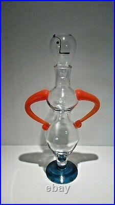 Rare Kosta Boda Figural Decanter by Kjell Engman With Original Top & Label Signed