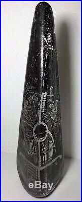 Rare Kosta Boda Goran Warff LAPPLAND Series 12 Obelisk Pillar Art Glass 1960s
