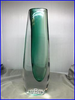 Rare Kosta Boda Vicke Lindstrand Off Center Tall Art Glass Vase 1446 LH Large