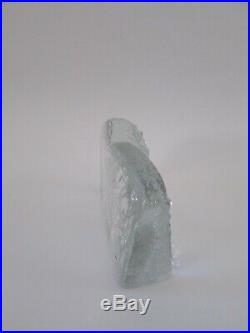 Rare Mid Century Kosta Boda Sweden Erik Hoglund OWL Glass Sculpture