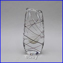 Rare Mid Century Kosta Boda Vicke Lindstrand LH 1089 Clear Art Glass Vase Sweden