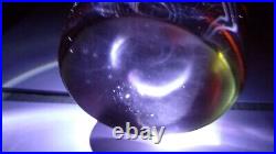 Rare Real Kosta Boda Details Klas Goran Clear Tiger Orange Vase DNA Swirl Base