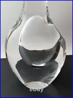 Rare Scandinavian Orchid Glass Vase by Vicke Lindstrand, Kosta Boda 13 x 5