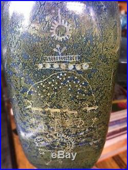 Rare Vintage 1960s Kosta Boda Large Lappland Series Vase by Goran Warff