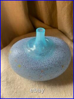 Rare Vintage Bertil Vallien Kosta Boda Super Egg Swedish Art Glass Bottle Vase